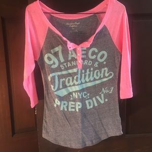 AEO | Button Up Baseball Tee